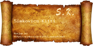 Simkovics Kitti névjegykártya